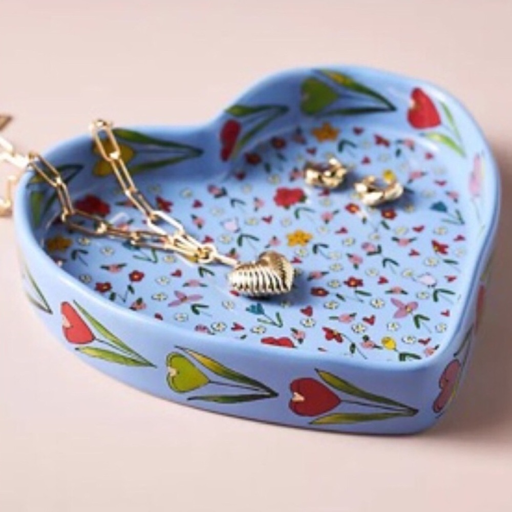 Anthropologie Mud Fairy Vanity Tray Jewelry Tray Glazed Stoneware NIB NWT RARE